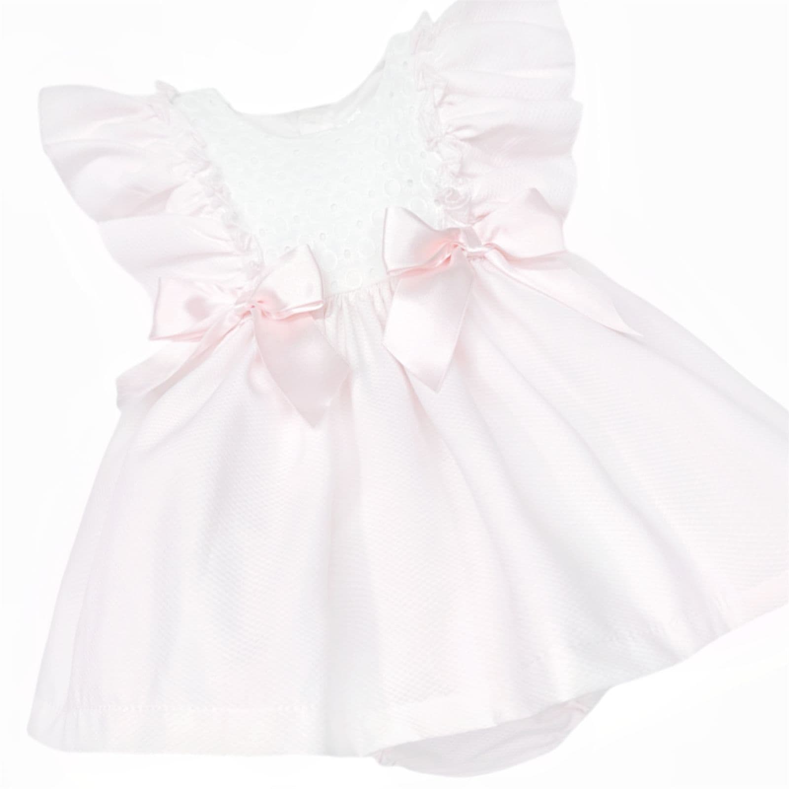 *SALE* Baby Girl Pink Waffle Puff Ball Dress with Pants "MYD25054"