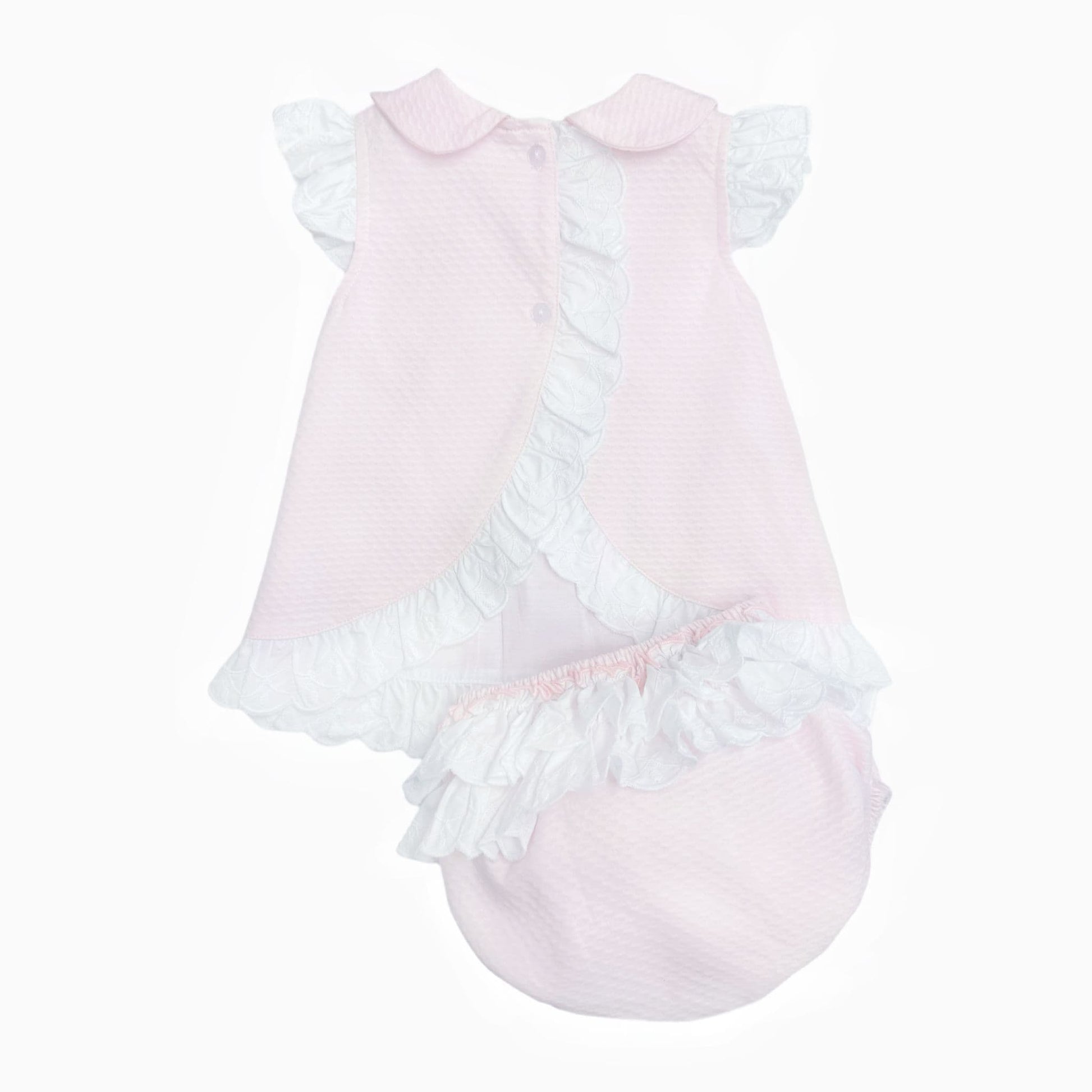 *SALE* Baby Girl Pink Waffle Sun Dress with Pants "2408"