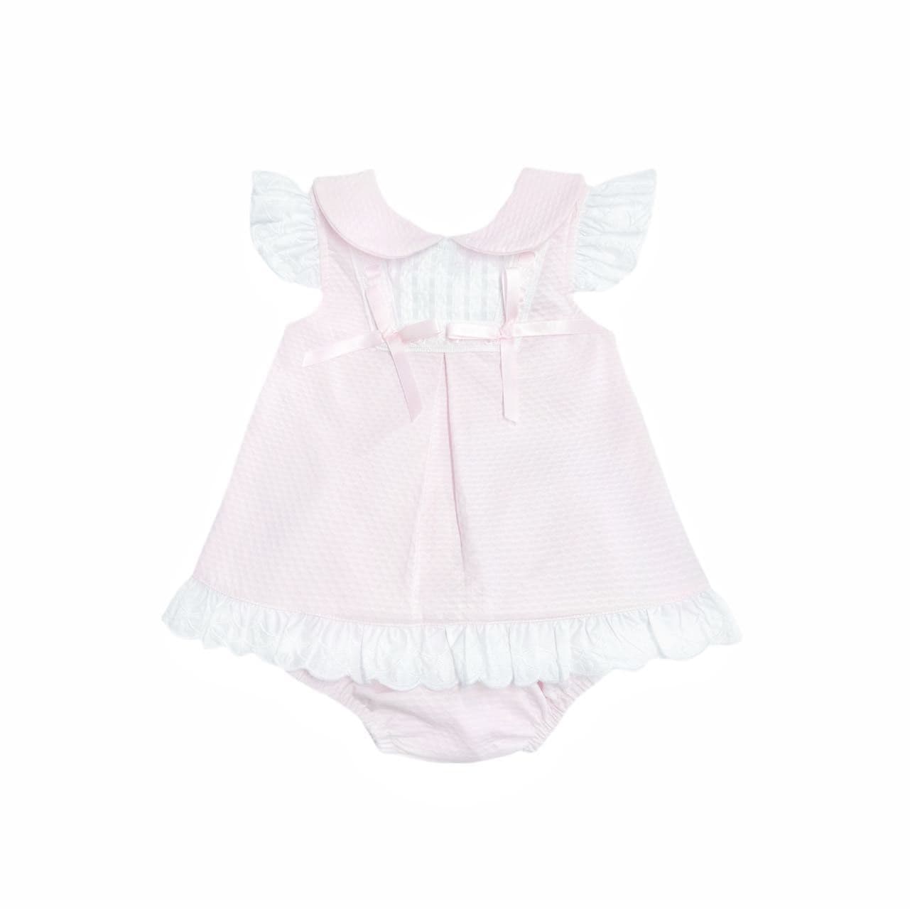 *SALE* Baby Girl Pink Waffle Sun Dress with Pants "2408"