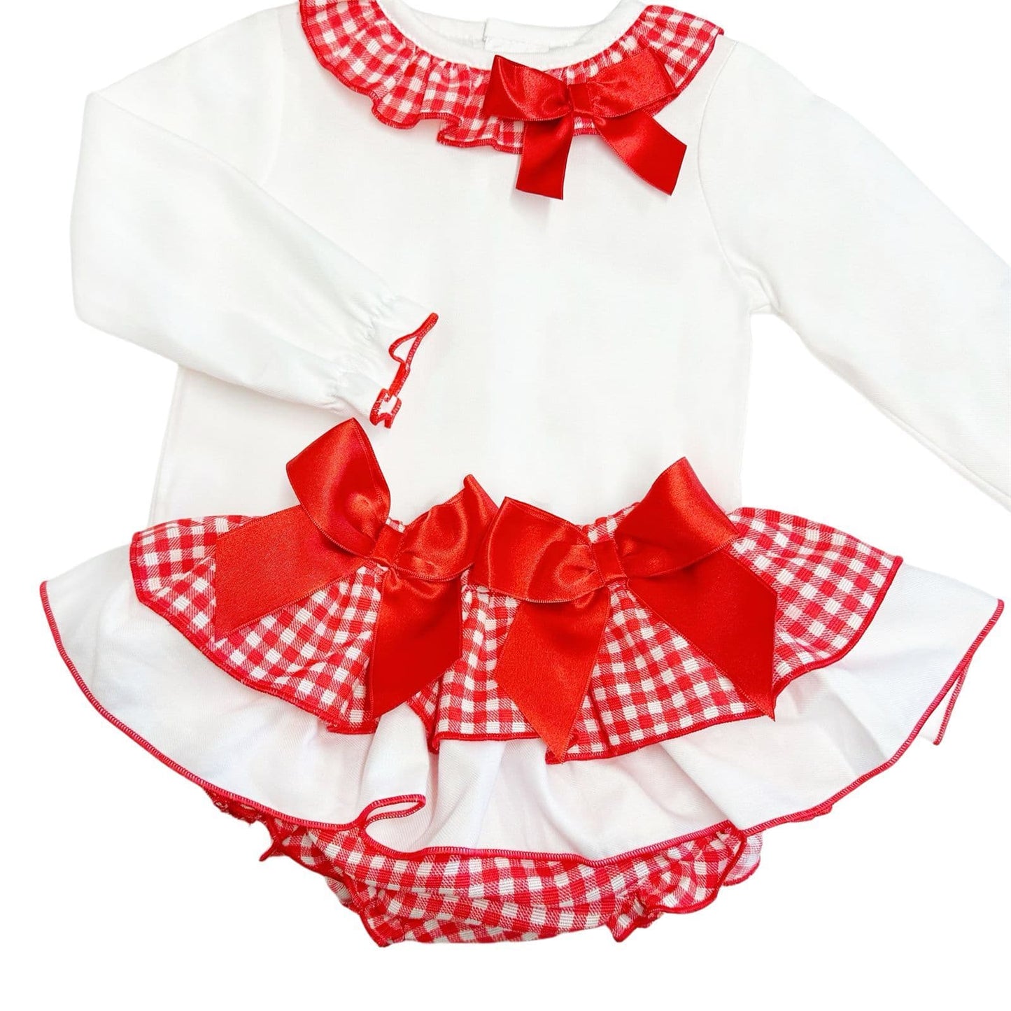 *SALE* Baby Girl Red Checked Frilly Skirt with Top "MYD823"