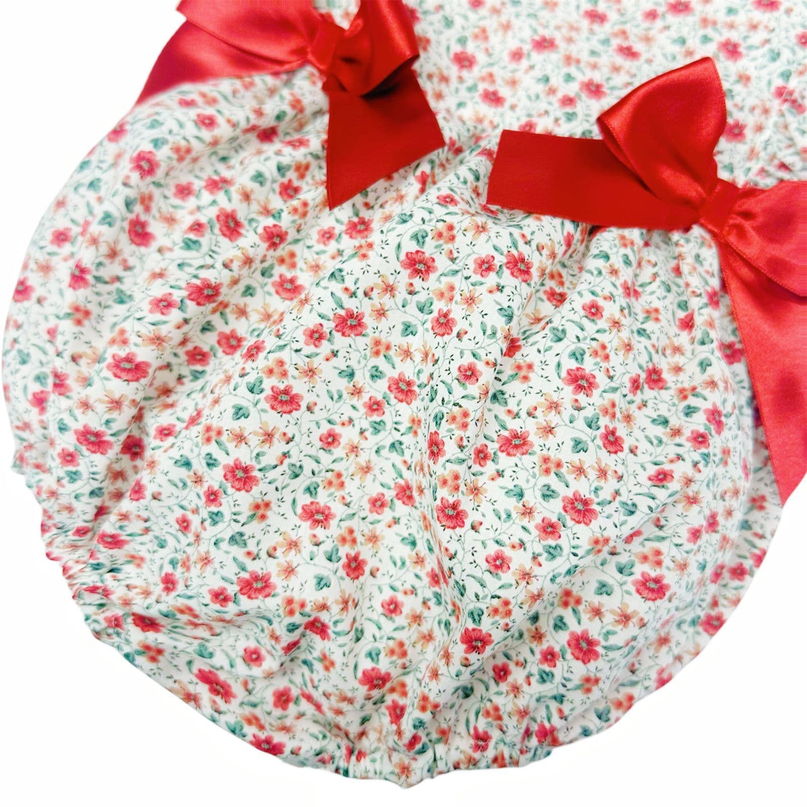 *SALE* Baby Girl Red Floral Frilly Shoulder Romper "MYD2471"