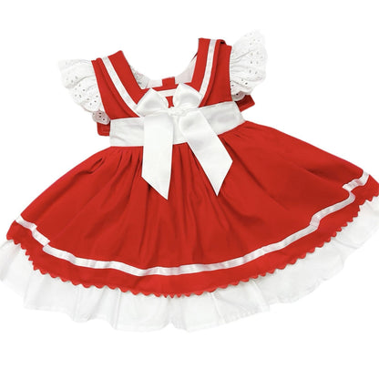 *SALE* Baby Girl Red Sailor Puff Ball Dress "2015 Red"