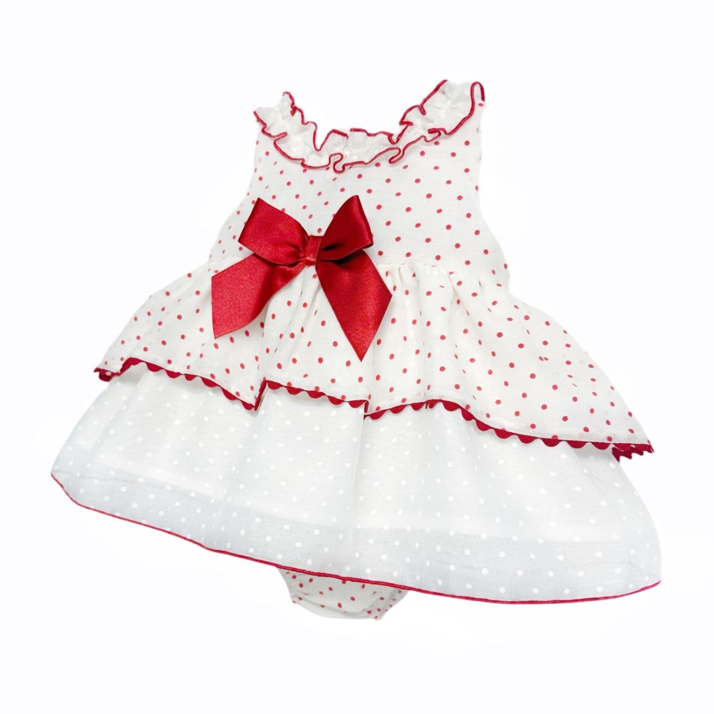 *SALE* Baby Girl Red Spotty Sheer Puff Ball Dress with Pants "MYD2437R"