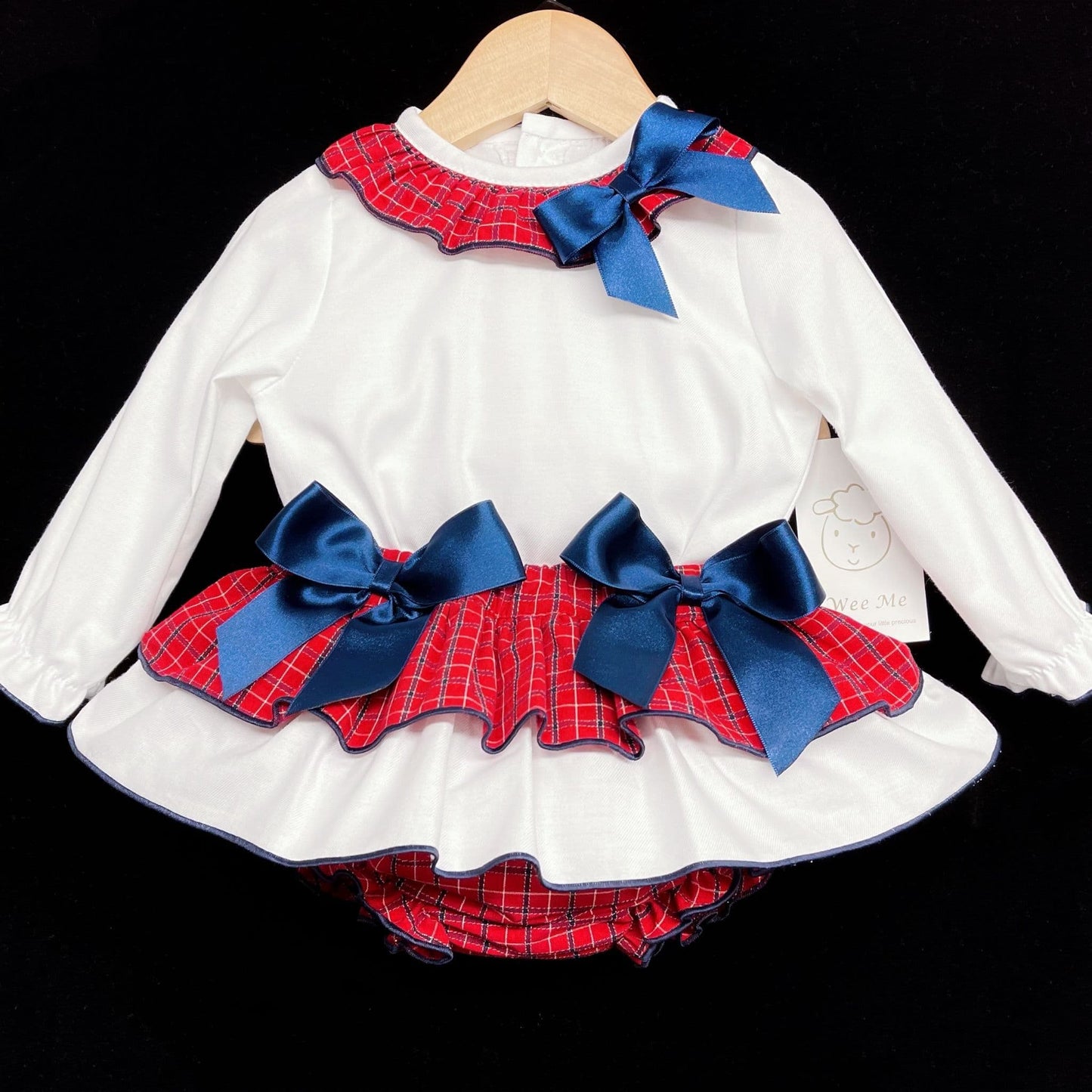 *SALE* Baby Girl Red Tartan Skirt Set Winter Outfit Christmas "MYD1864"