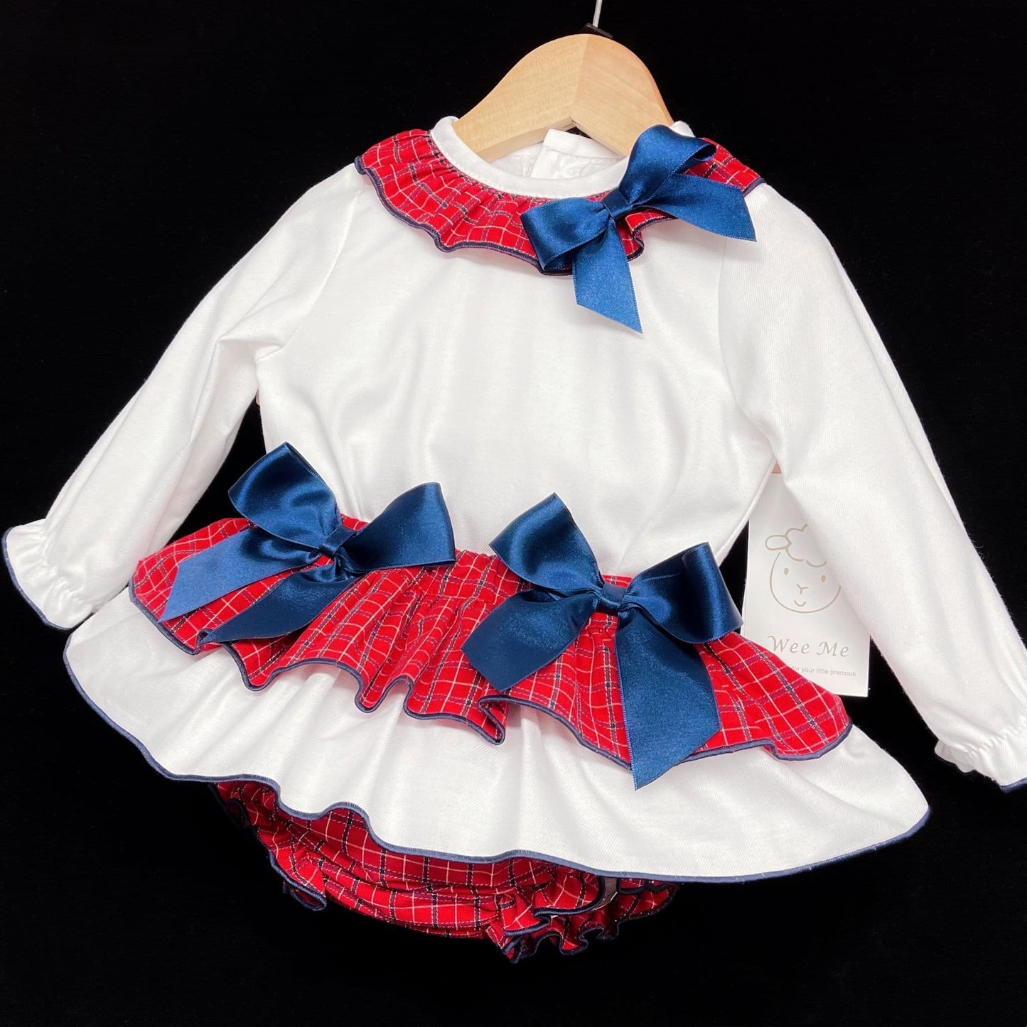 *SALE* Baby Girl Red Tartan Skirt Set Winter Outfit Christmas "MYD1864"