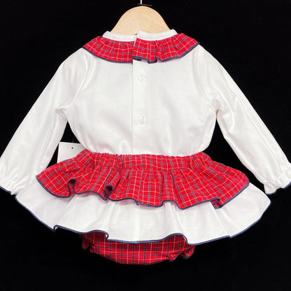 *SALE* Baby Girl Red Tartan Skirt Set Winter Outfit Christmas "MYD1864"