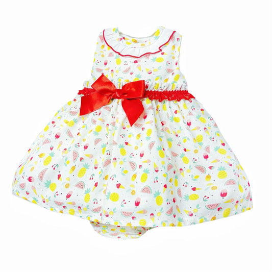 *SALE* Baby Girl Summer Print Puff Dress with Pants "MYD2313"