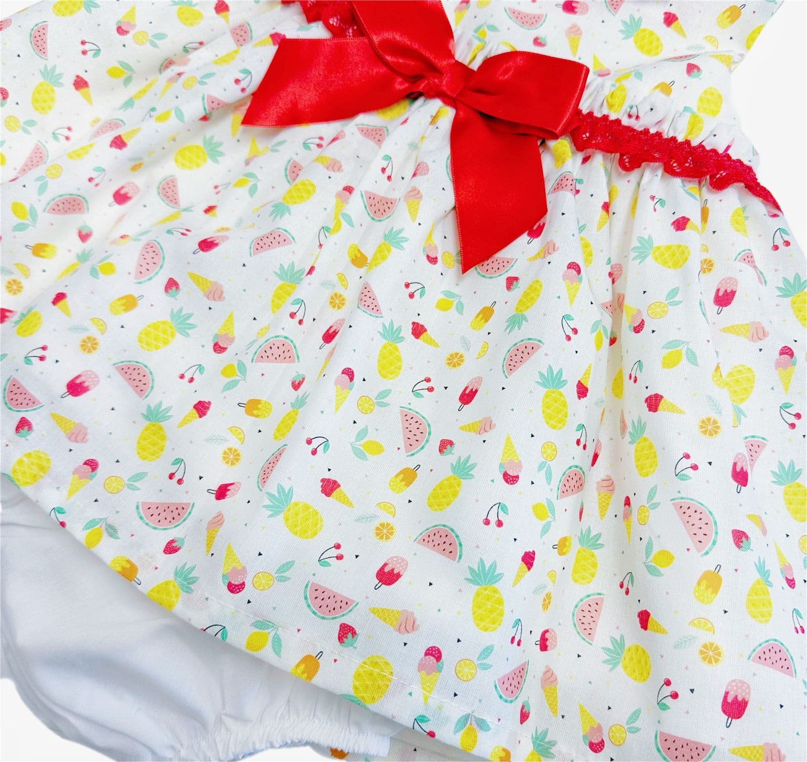 *SALE* Baby Girl Summer Print Puff Dress with Pants "MYD2313"