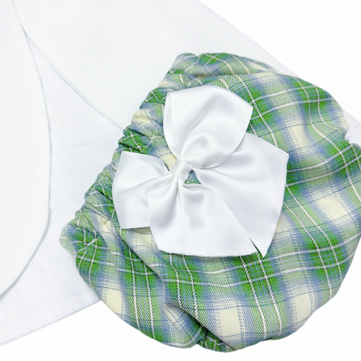 *SALE* Baby Girl Waffle Dress Green Check Details with Pants "2501"