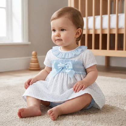 *SALE* Baby Girl Waffle Spotty Dress with Pants "MYD2320B"