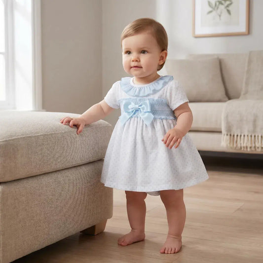 *SALE* Baby Girl Waffle Spotty Dress with Pants "MYD2320B"