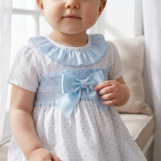 *SALE* Baby Girl Waffle Spotty Dress with Pants "MYD2320B"