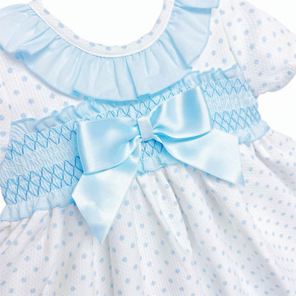 *SALE* Baby Girl Waffle Spotty Dress with Pants "MYD2320B"