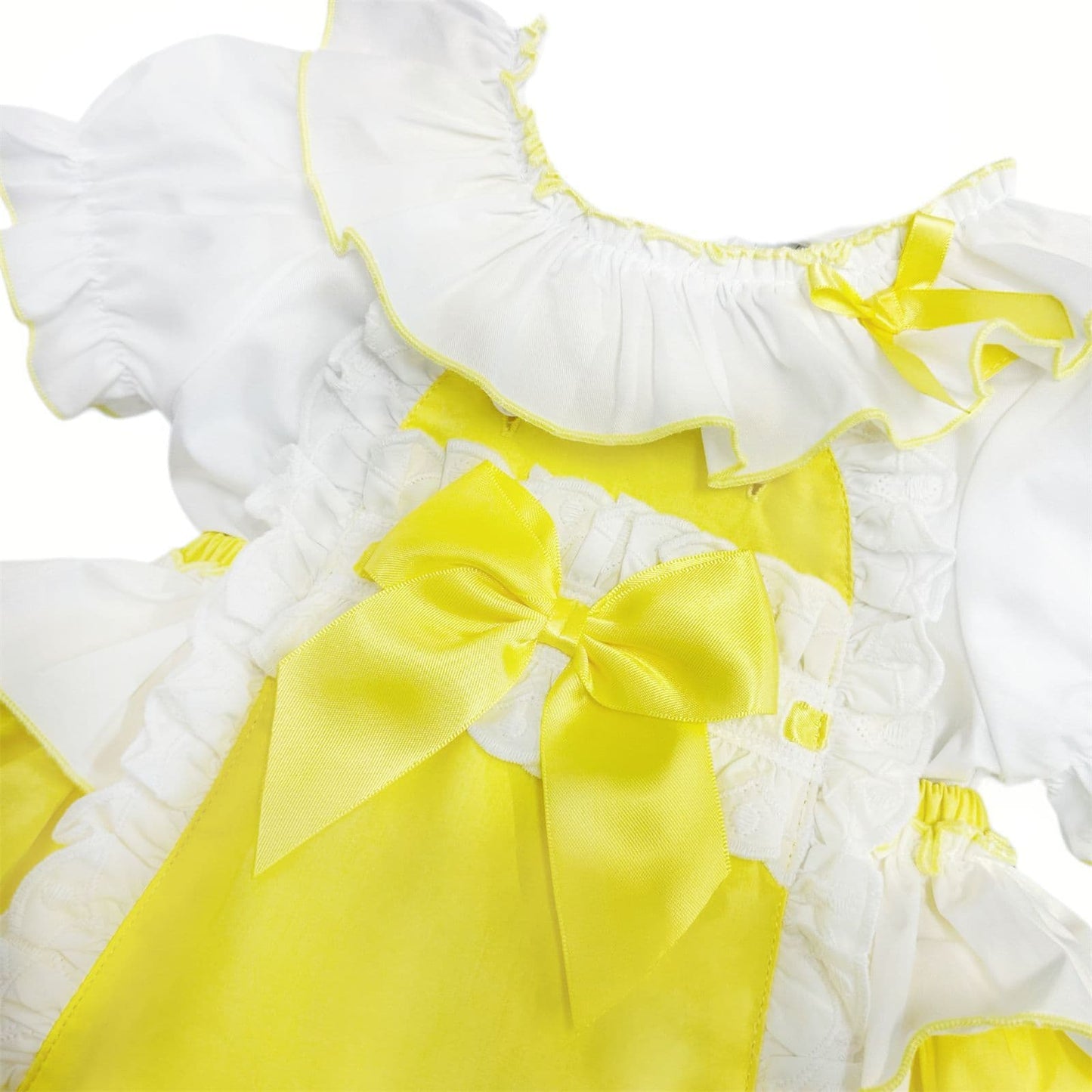*SALE* Baby Girl Yellow Cotton Frilly Romper with Top "2406Y"