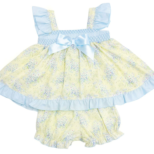 *SALE* Baby Girl Yellow Floral Summer Dress with Knickers "MYD2302Y"