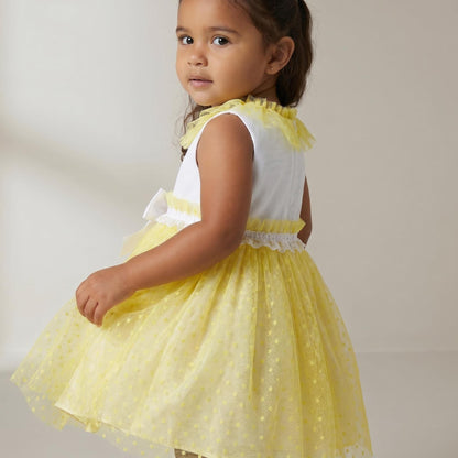 *SALE* Baby Girl Yellow Mesh Dress with Pants "MYD2347Y"