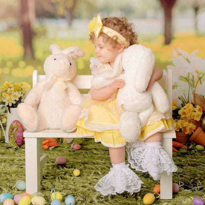*SALE* Baby Girl Yellow Puff Ball Lace Dress Many Layers "2006"
