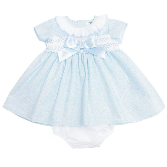 *SALE* Blue Floral Puff Ball Dress with Pants "MYD2343B"
