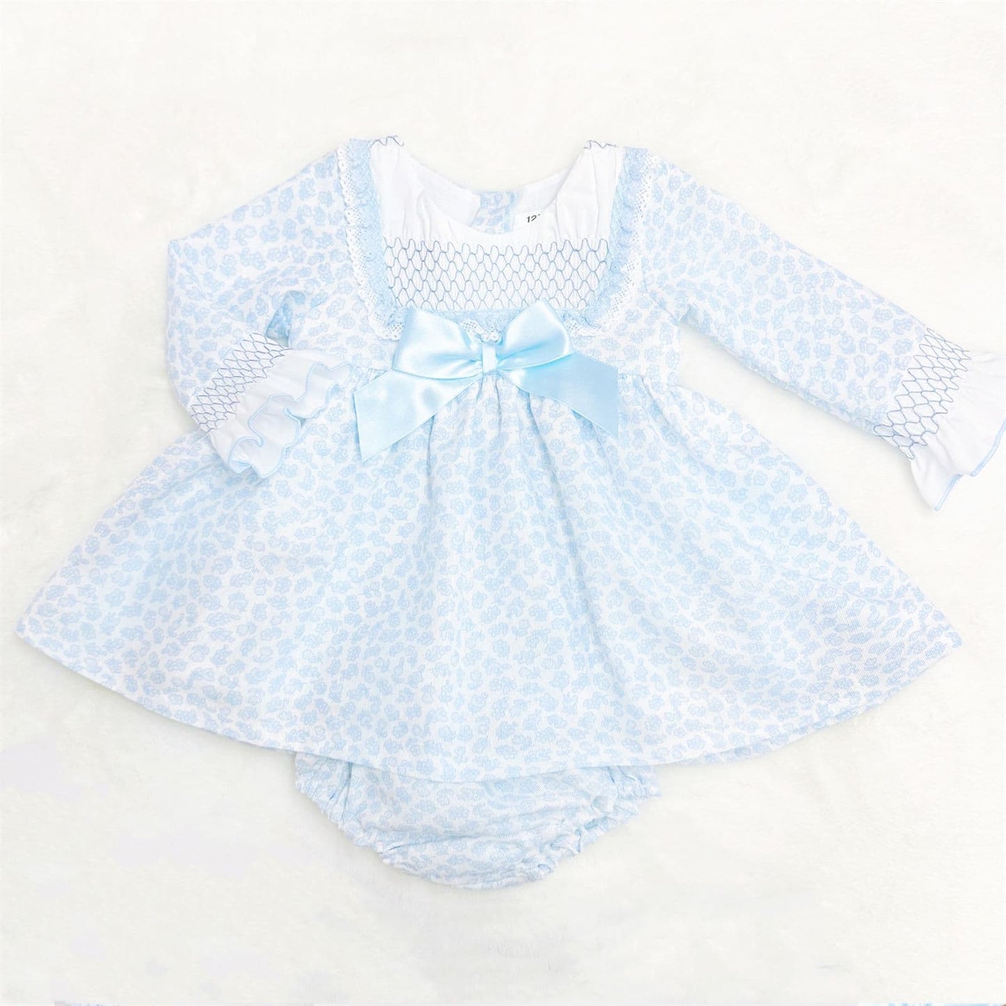 *SALE* Blue Floral Puff Ball Dress with Pants "MYDC2452"