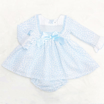 *SALE* Blue Floral Puff Ball Dress with Pants "MYDC2452"