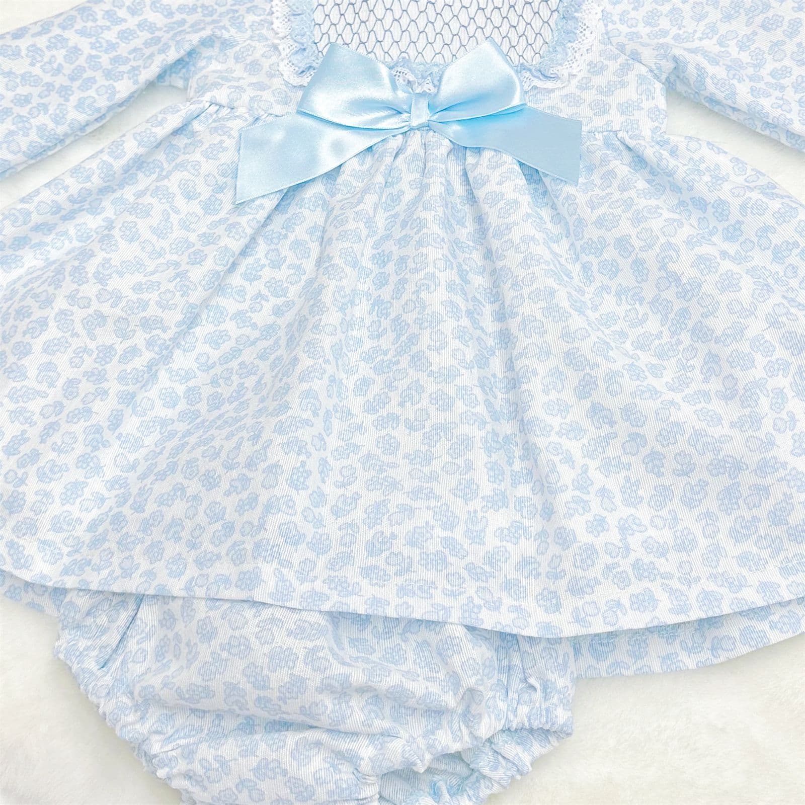 *SALE* Blue Floral Puff Ball Dress with Pants "MYDC2452"