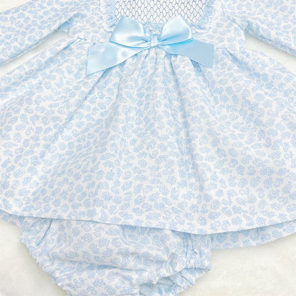 *SALE* Blue Floral Puff Ball Dress with Pants "MYDC2452"