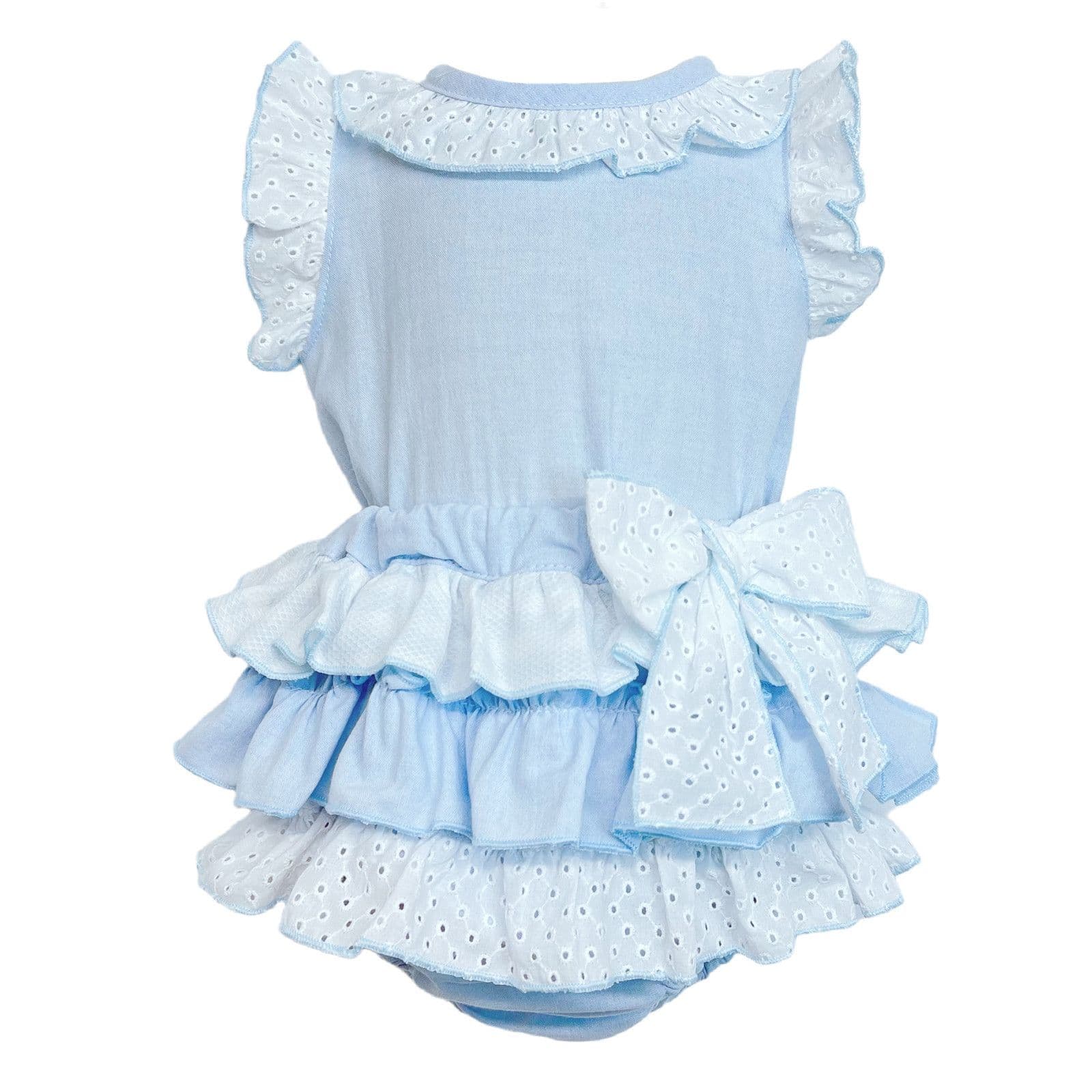 *SALE* Blue Frilly Shorts with Linen Top "MYD318 B"