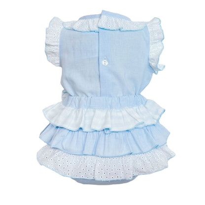 *SALE* Blue Frilly Shorts with Linen Top "MYD318 B"