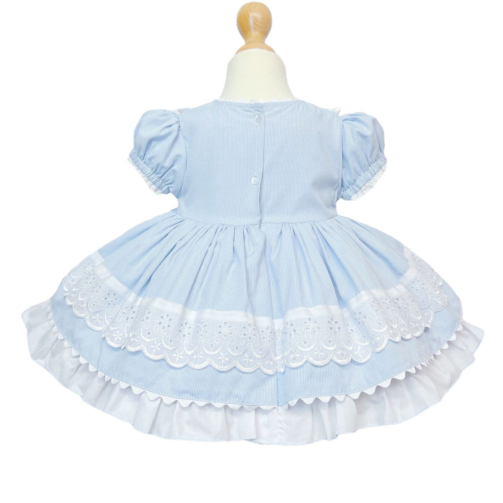 *SALE* Blue Puff Ball Dress Butterfly Ornament "2140 B"