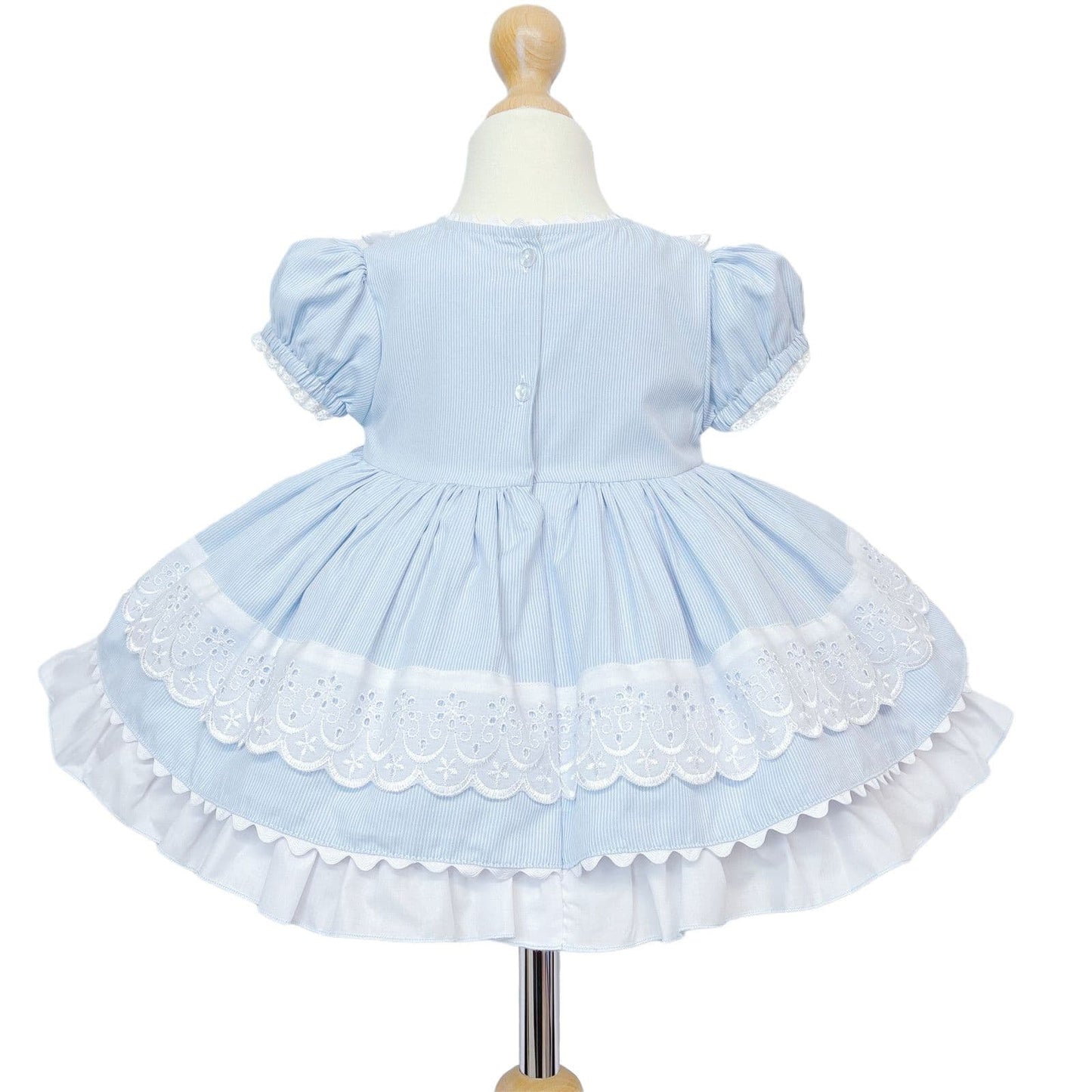 *SALE* Blue Puff Ball Dress Butterfly Ornament "2140 B"