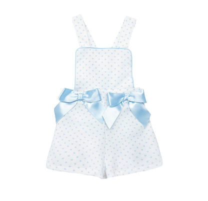 *SALE* Blue Waffle Spoty Dungaree with Top "MYD2321B"