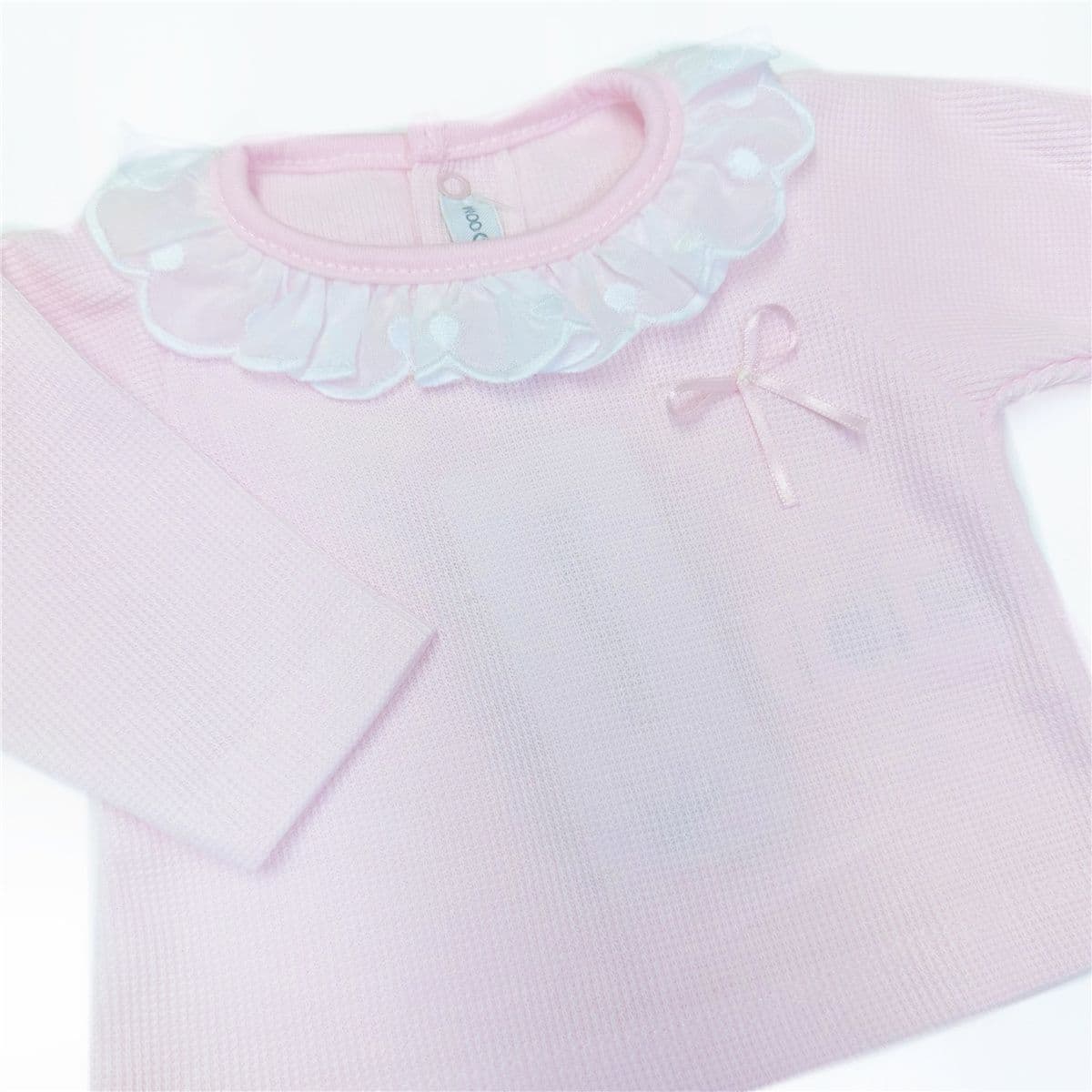 *SALE* Calamaro Baby Girl Pink Cotton Collar Suit "17741 Pink"