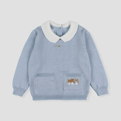 *SALE* FOQUE Baby Boy Sky Blue Knitted Jumper 2421226