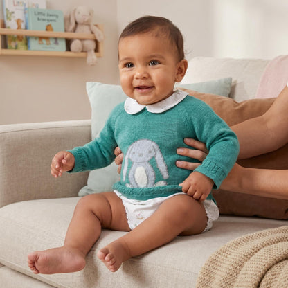 *SALE* FOQUE Baby Boys Verde Menta Bunny Knit & Cotton Set "2424214"