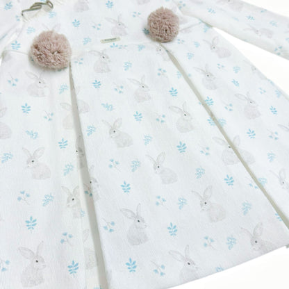 *SALE* FOQUE Baby Girl Ivory Needlecord Bunny Dress "2325115"
