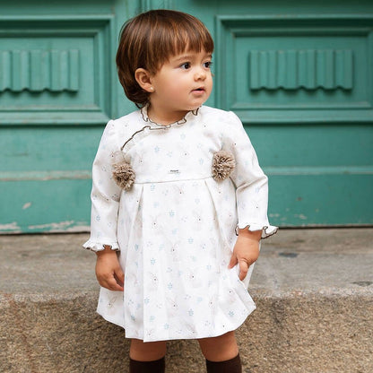 *SALE* FOQUE Baby Girl Ivory Needlecord Bunny Dress "2325115"