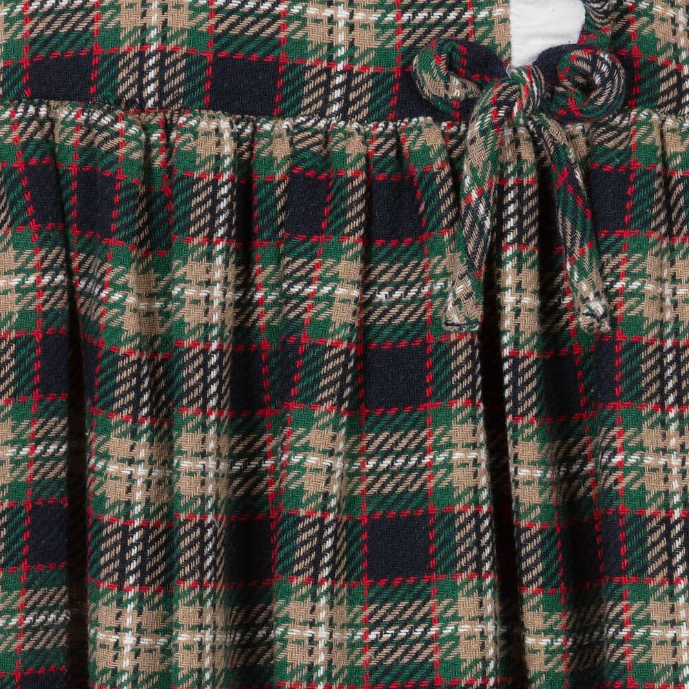 *SALE* FOQUE Baby Girls Blue and Green Cotton Tartan Dress "2325138"