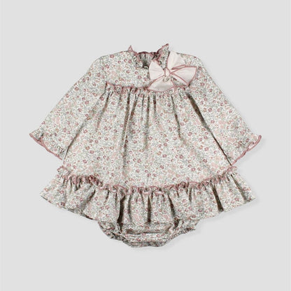 *SALE* FOQUE Baby Girls Light Pink Floral Cotton Dress "2425208"