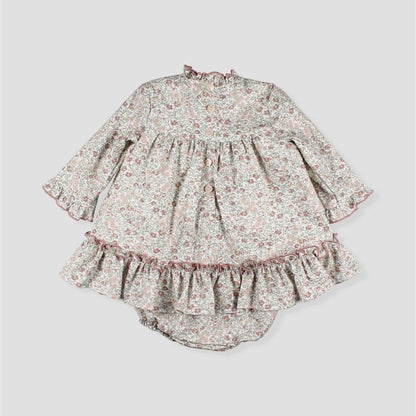 *SALE* FOQUE Baby Girls Light Pink Floral Cotton Dress "2425208"
