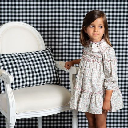 *SALE* FOQUE Baby Girls Light Pink Floral Cotton Dress "2425210"