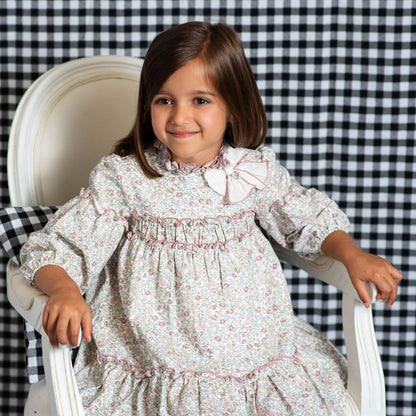 *SALE* FOQUE Baby Girls Light Pink Floral Cotton Dress "2425210"