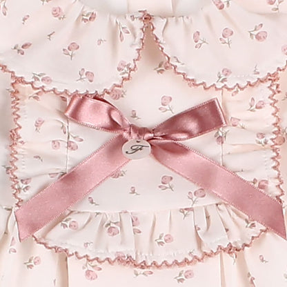 *SALE* FOQUE Baby Girls Light Pink Floral Cotton Dress & Bloomers Set "2425219"
