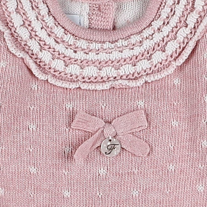 *SALE* FOQUE Baby Girls Light Pink Knitted Dress 2421211
