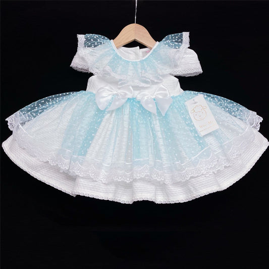 *SALE* Light Blue Puff Ball Lace Dress Romany Many Layers "2014"