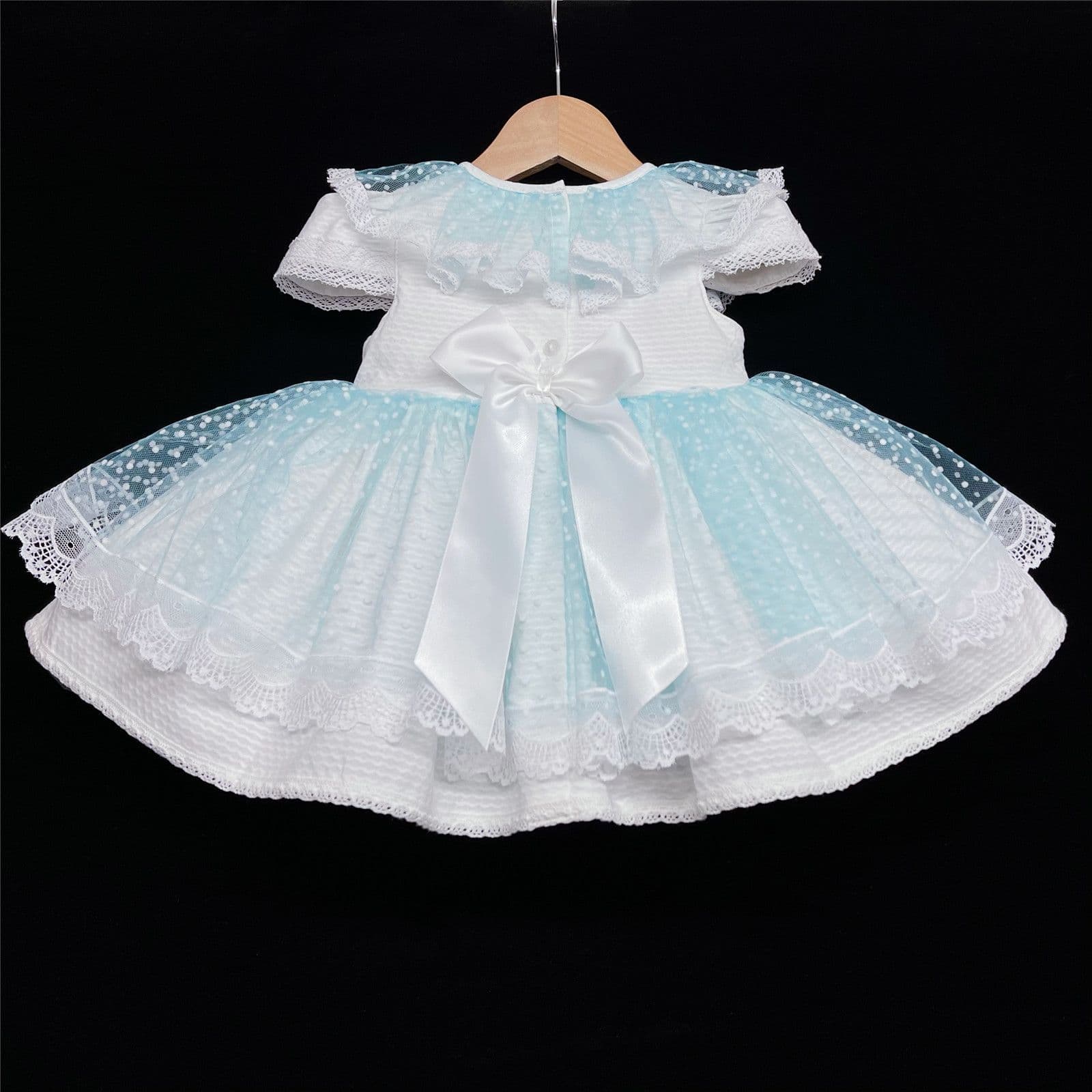 *SALE* Light Blue Puff Ball Lace Dress Romany Many Layers "2014"