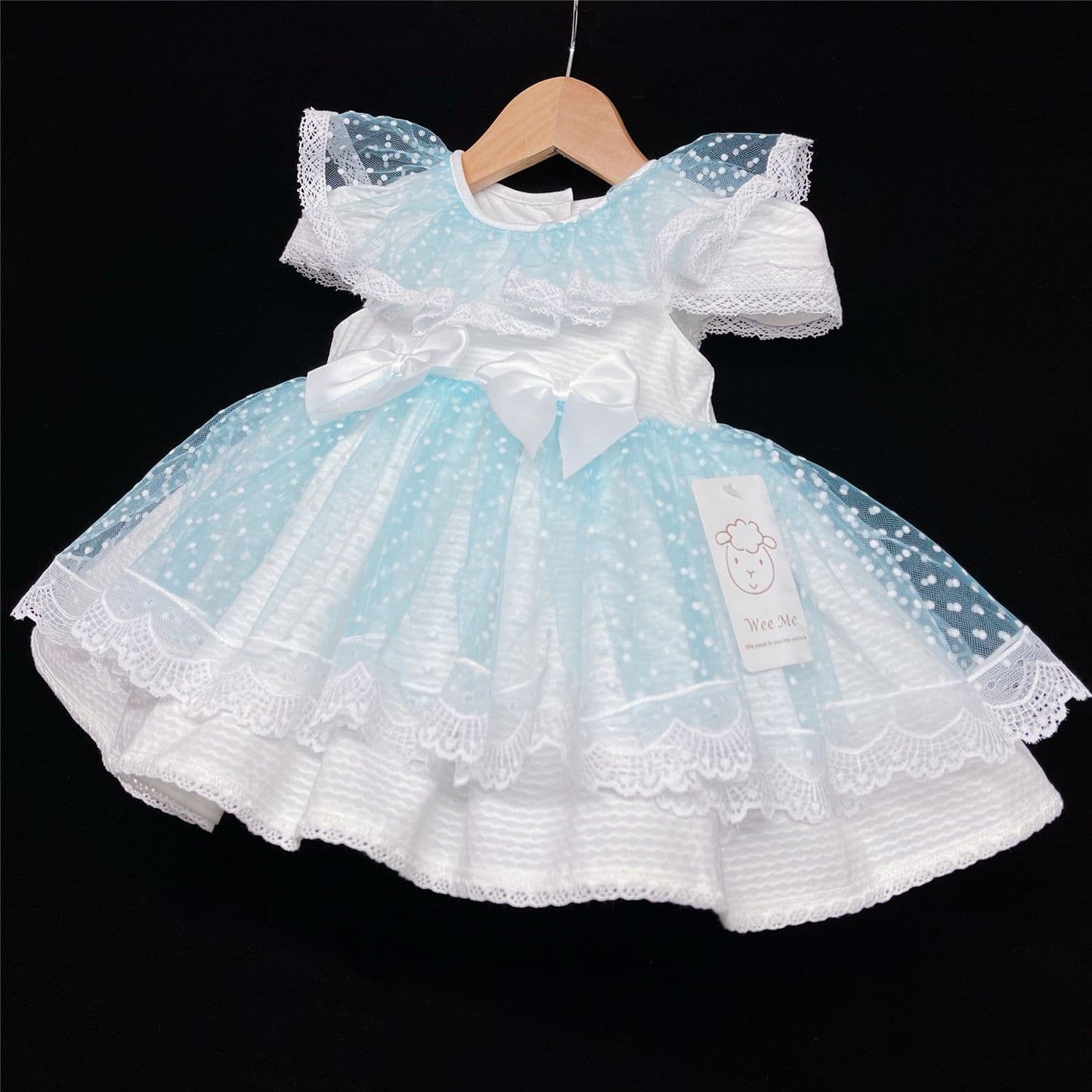 *SALE* Light Blue Puff Ball Lace Dress Romany Many Layers "2014"