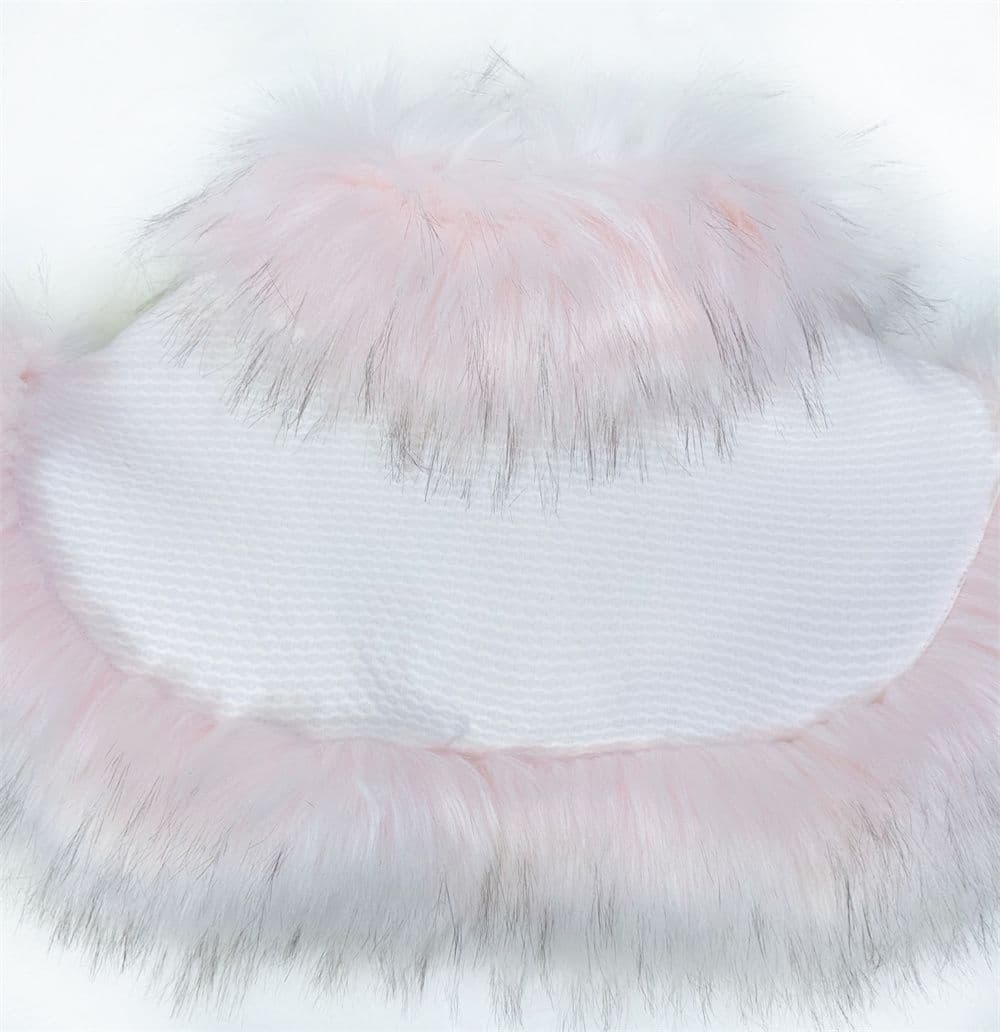 *SALE* New Baby Girl Pink Fluffy Faux Fur Cape Waffle Fabric