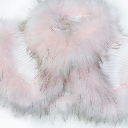 *SALE* New Baby Girl Pink Fluffy Faux Fur Cape Waffle Fabric