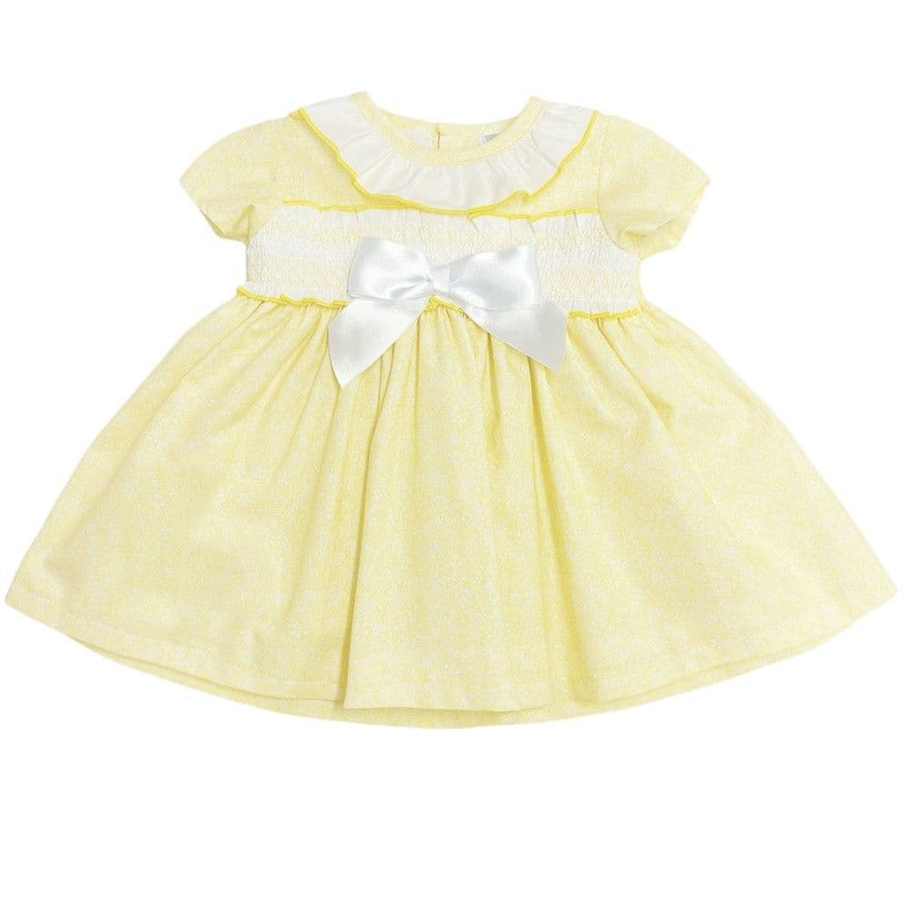 *SALE* Pale Yellow Floral Puff Ball Dress with Pants "MYD2343Y"