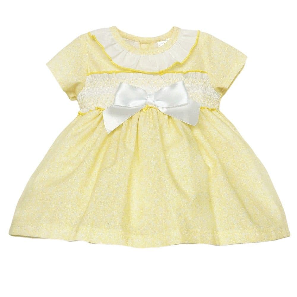 *SALE* Pale Yellow Floral Puff Ball Dress with Pants "MYD2343Y"